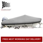 Heavy Duty Waterproof Inflatable Rib Speed Boat Dinghy Marine Cover Grey