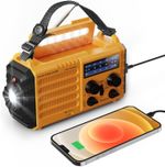 Wind Up Radio Solar Powered 5000mAh AM FM Emergency Hand Crank Radio with