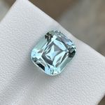 4.80 Carat Natural Aquamarine Light Blue Cushion Cut From Pakistan
