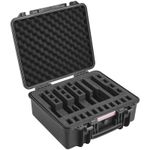 Uimoso Hard Pistol Cases with Pre-cut Lining Lockable Pistol Case for 6 Pistol