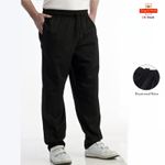 BLACK CHEF TROUSER Catering Elasticated Waist Kitchen Chefs Trousers 3 Pockets