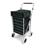 NEW! 4 Wheel Folding Shopping Mobility Trolley Bag Cart Market Laundry