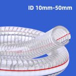 Wire Reinforced Braided Clear Hose PVC Hose ID 10mm-50mm Air Water Fuel Pipe