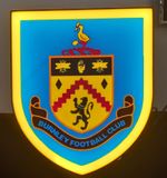 ⚽️STUNNING BURNLEY FC CLUB CREST LIGHTBOX/SIGN , MANCAVE ⚽️