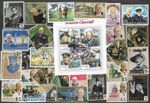SIR WINSTON CHURCHILL   ON STAMPS 50 ALL DIFFERENT   COLLECTION  27/3/26