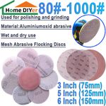 Hook and Loop Sandpaper 3~6 Inch Round Wet & Dry Mesh Abrasive Flocking Discs