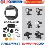 Godox AK-R1 Accessories Set + MF-CB Round Adapter for MF12 MF12-K2 Macro Flash