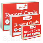 Silvine Revision Index Flash Record Cards - Plain Ruled Colours - Packs of 100