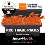 Space-Plug XL Pro Trade Pack – Adjustable 45-80mm Fixings for Kitchen Cabinets