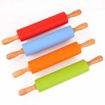 JR Silicone Rolling Pin  with wooden handle 4 sizes + 4 colours 1000+sold (UK)