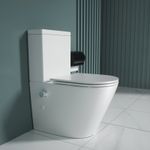 Durovin Bathrooms Close Coupled Toilet with Bidet All in One Back to Wall Toilet