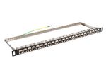 TUK Coupler Panel Cat 6A 24 Port 0.5U STP Fits 19" Rackmount Data Cabs