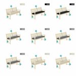 OUTDOOR 2 3 4 SEATER BENCH PAD WATERPROOF FABRIC GARDEN FURNITURE SEAT CUSHION