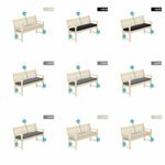 OUTDOOR 2 3 4 SEATER BENCH PAD WATERPROOF FABRIC GARDEN FURNITURE SEAT CUSHION