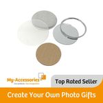 75mm Round Pocket Mirror Button Badge Components - G-Series Machine Only