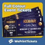 Full Colour Custom Numbered Event tickets / Gift Vouchers - **Free Design**
