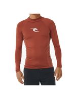 Rip Curl Waves UPF Performance Long Sleeve Rash Vest Red men
