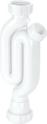 McAlpine X10 75mm Water Seal Str Through Trap 1.25" Multifit Outlet Cleaning Eye