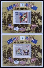 Grenada, Sc #634-35, MNH, 1975, S/S, Flags, Coat of Arms