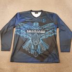 Derbyshire Cricket Shirt XL Blue Samurai T20 One Day Training Jersey Long Sleeve
