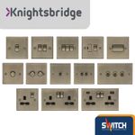 Antique Brass Sockets, Switches And Toggles Knightsbridge UK Sockets