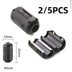 Ferrite Ring Core Snap On Cable Clip RFI EMI Noise Filter 5mm 2-5pc