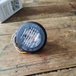  Round LED Strobe Warning Light – Amber, 12/24V, Flush or Bracket Mount