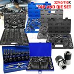 Tap and Die Set Metric threading Tool Kit Thread Maker Hole Threader 32/40/110x