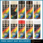 MOTIP HIGH TEMP HEAT RESISTANT SPRAY PAINTS 400ML BLACK BEIGE RED GREY WHITE NEW