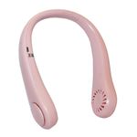 Portable Neck Fan 3 Speed Settings Rechargeable Holiday Summer - Pink