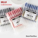 5/10pcs Muji Moma Japan 0.38/0.5mm Non-toxic Gel Ink Ball Point Pen 3 Colors 