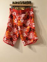 Ocean Pacific (OP) Women’s Hawaiian Floral Board Shorts – Size 12 – Red Tropical