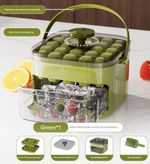 50-Cube Ice Maker with Easy Press Cap Double Layer Ice Cube Maker Refrigerator