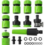 Garden Hose Connector Set Nozzle Hose Pipe End Quick Male Connector Waterstop 