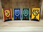 Display Stand for LEGO Harry Potter House Banner - Desk or Shelf Mount