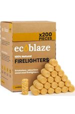 200 Firelighters - Ecoblaze Natural | Fast lighting & 200 