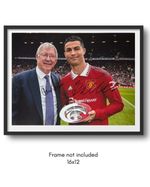 Cristiano Ronaldo & Alex Ferguson Hand Signed Man Utd 16x12 Photo Verified COA