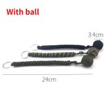 Outdoor Self Defense Monkey Fist Steel Ball Paracord Keychain Safety Tool