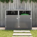Garden Garbage Bin Storage Shed Lockable Outdoor Cover Shelter Dustbin Cabinet