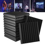 12 Pack Self-Adhesive Acoustic Panels,30*30*2.5cm Sound Proof Foam Panels