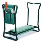FOAM PADDED GARDEN PORTABLE FOLDING KNEE PAD KNEELER SEAT STOOL AND TOOL BAG