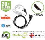 COVERT EARPIECE WITH MIC & PTT FITS MOTOROLA DP2400 DP3600 DP3441 TWO WAY RADIO