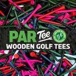 1000 X MULTI COLOUR PAR-TEE BAMBOO ULTRA STRONG WOODEN 70mm (2 3/4") GOLF TEES