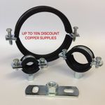 Rubber Lined Munsen Rings & optional Backplate - Pipe Hanger, Clamp, Bracket
