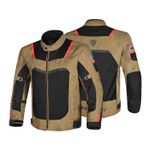 R-TECH SPIRAL MESH Mens Motorbike Textile Jacket Brown Black Red CE Certified