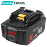 NEW For Makita 18V Li-Ion LXT 5.0Ah Battery BL1860 BL1850 BL1830 BL1840 LED UK
