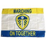 LEEDS UNITED FOOTBALL FLAG MARCHING ON TOGETHER