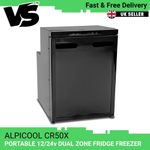 ALPICOOL CR50X BLACK CAMPERVAN  FRIDGE FREEZER 12V  COMPRESSOR MOTORHOME CARAVAN