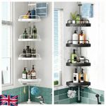 4 Tier Telescopic Bathroom Wall Corner Shelf Rack Shower Caddy Storage Organizer