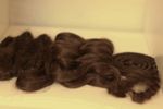 30g (approx 1oz) MOHAIR - FINE MEDIUM TO DARK BROWN MOHAIR (WITHOUT RED TONES) 